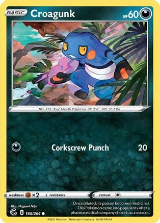Croagunk 165/264 - Reverse Holofoil Fusion Strike