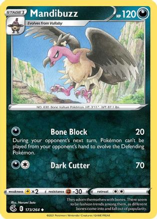 Mandibuzz 173/264 - Reverse Holofoil Fusion Strike