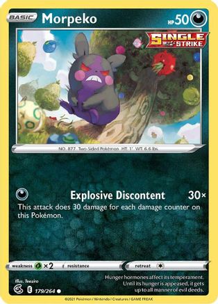 Morpeko (179) (179) 179/264 - Reverse Holofoil Fusion Strike