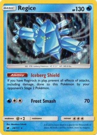 Regice (Cosmos Holo) 028/111  - Holofoil SM Promos
