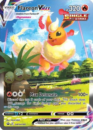 Flareon VMAX SWSH180  - Holofoil SWSH Sword & Shield Promo Cards