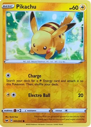 Pikachu (Reverse Cosmos Holo) 065/202  - Reverse Holofoil Miscellaneous Cards & Products