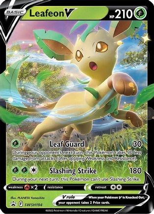 Leafeon V SWSH194  - Holofoil SWSH Sword & Shield Promo Cards