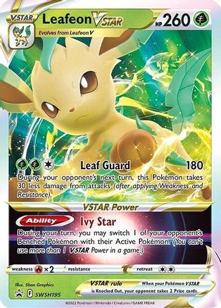 Leafeon VSTAR SWSH195  - Holofoil SWSH Sword & Shield Promo Cards