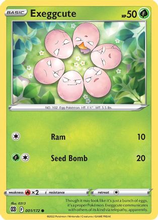 Exeggcute 001/172 - Reverse Holofoil Brilliant Stars