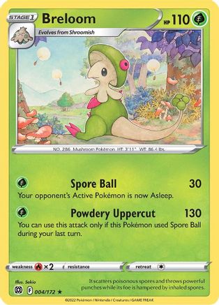 Breloom 004/172 - Reverse Holofoil Brilliant Stars