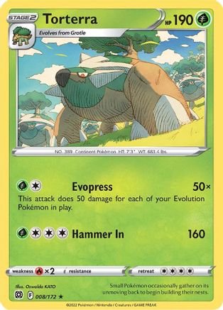 Torterra 008/172 - Holofoil Brilliant Stars