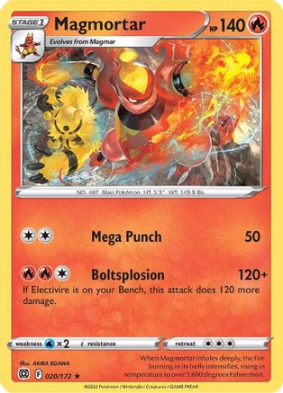 Magmortar 020/172 - Reverse Holofoil Brilliant Stars