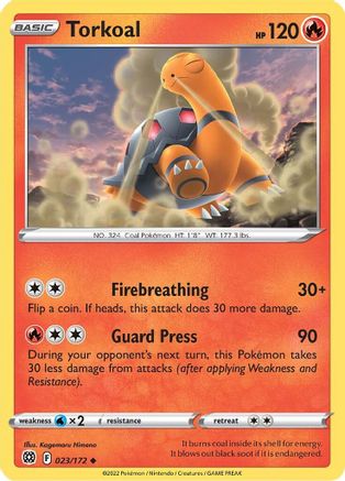 Torkoal 023/172 - Reverse Holofoil Brilliant Stars
