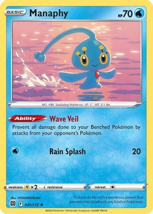 Manaphy 041/172 - Reverse Holofoil Brilliant Stars