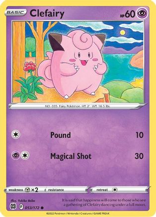 Clefairy 053/172 - Reverse Holofoil Brilliant Stars