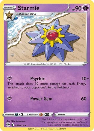 Starmie 055/172 - Reverse Holofoil Brilliant Stars