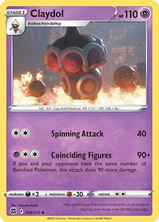 Claydol 059/172 - Reverse Holofoil Brilliant Stars