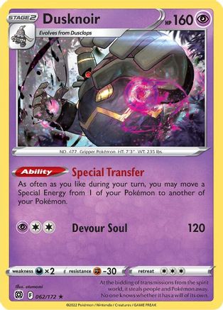 Dusknoir 062/172 - Holofoil Brilliant Stars