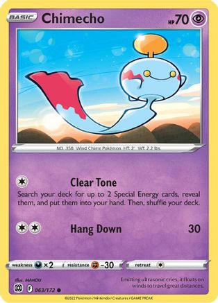 Chimecho 063/172 - Reverse Holofoil Brilliant Stars