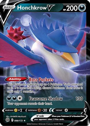 Honchkrow V 088/172 - Holofoil Brilliant Stars