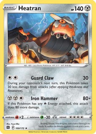 Heatran 100/172 - Reverse Holofoil Brilliant Stars