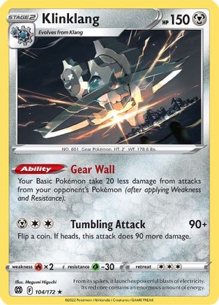 Klinklang 104/172 - Reverse Holofoil Brilliant Stars
