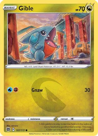 Gible 107/172 - Reverse Holofoil Brilliant Stars