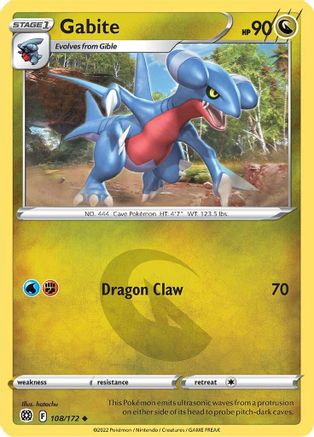 Gabite 108/172 - Reverse Holofoil Brilliant Stars