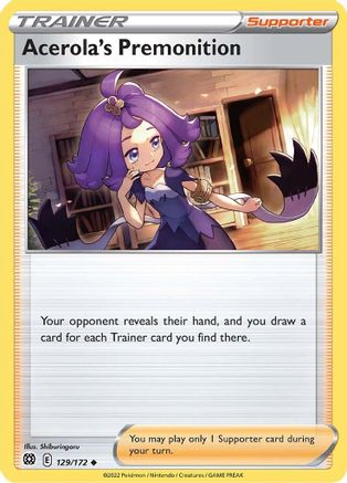 Acerola's Premonition 129/172 - Reverse Holofoil Brilliant Stars