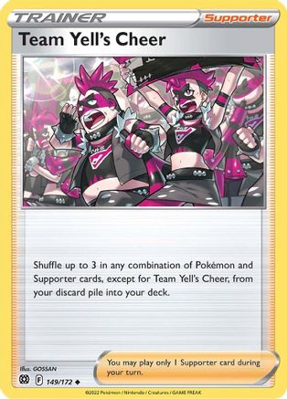Team Yell's Cheer 149/172 - Reverse Holofoil Brilliant Stars