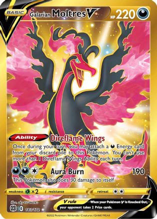 Galarian Moltres V (Secret) 183/172 - Holofoil Brilliant Stars