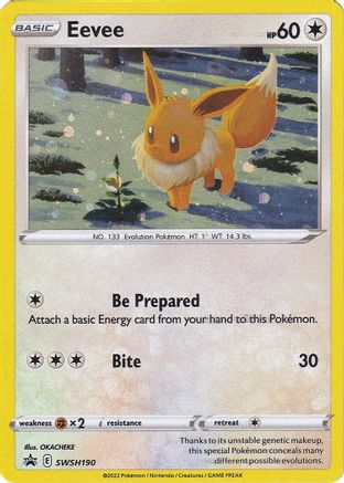 Eevee SWSH190  - Holofoil SWSH Sword & Shield Promo Cards