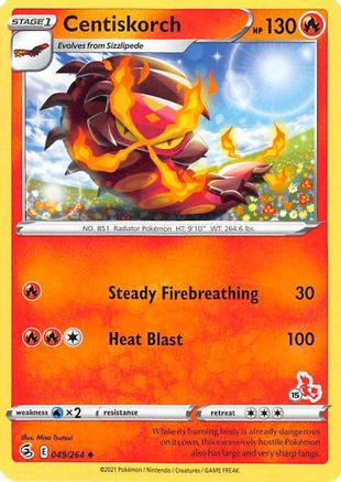 Centiskorch (#15 Cinderace Stamped) 049/264  Battle Academy 2022