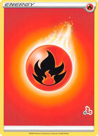 Fire Energy (#10 Cinderace Stamped)  Battle Academy 2022