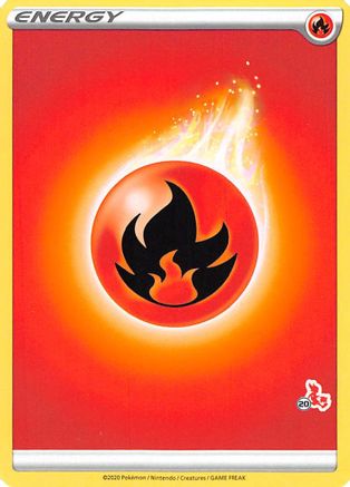 Fire Energy (#20 Cinderace Stamped)  Battle Academy 2022