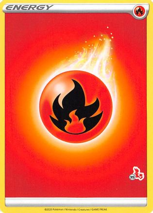 Fire Energy (#35 Cinderace Stamped)  Battle Academy 2022