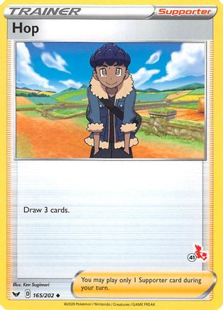 Hop (#41 Cinderace Stamped) 165/202  Battle Academy 2022