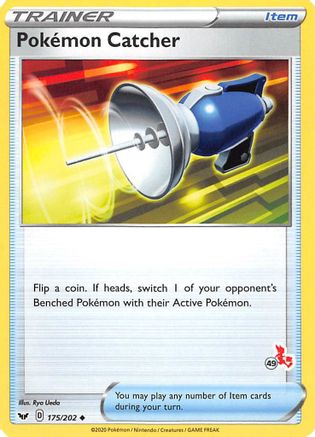 Pokemon Catcher (#49 Cinderace Stamped) 175/202  Battle Academy 2022