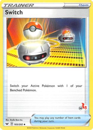 Switch (#58 Cinderace Stamped) 183/202  Battle Academy 2022