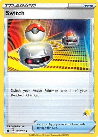 Switch (#52 Pikachu Stamped) 183/202  Battle Academy 2022