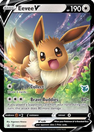 Eevee V (Eevee Stamped) SWSH065  - Holofoil Battle Academy 2022
