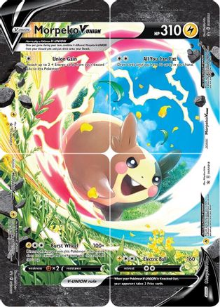 Morpeko V-Union [Set of 4] SWSH218  - Holofoil SWSH Sword & Shield Promo Cards