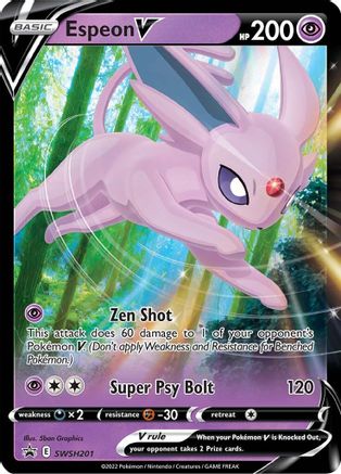 Espeon V SWSH201  - Holofoil SWSH Sword & Shield Promo Cards