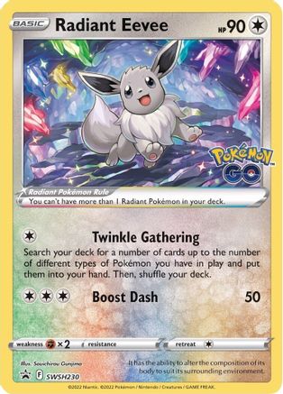 Radiant Eevee SWSH230  - Holofoil SWSH Sword & Shield Promo Cards