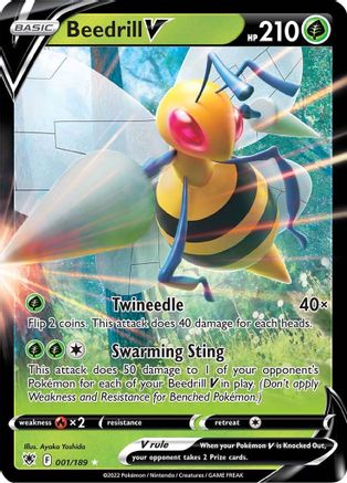 Beedrill V 001/189 - Holofoil Astral Radiance