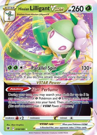 Hisuian Lilligant VSTAR 018/189 - Holofoil Astral Radiance