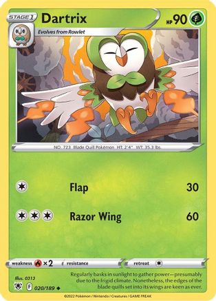 Dartrix 020/189 - Reverse Holofoil Astral Radiance
