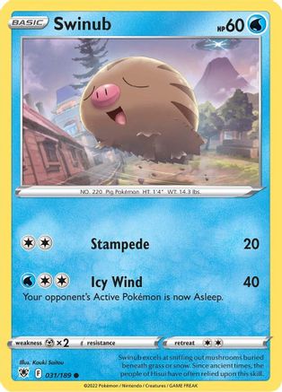 Swinub 031/189 - Reverse Holofoil Astral Radiance