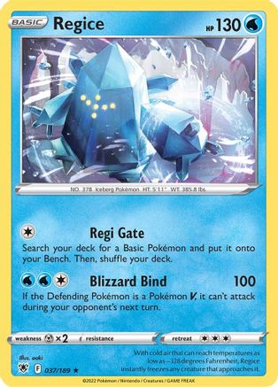 Regice 037/189 - Reverse Holofoil Astral Radiance