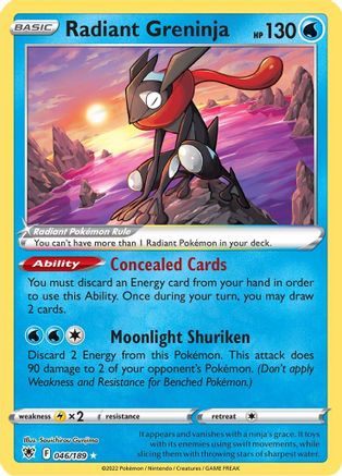 Radiant Greninja 046/189 - Holofoil Astral Radiance