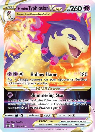 Hisuian Typhlosion VSTAR 054/189 - Holofoil Astral Radiance