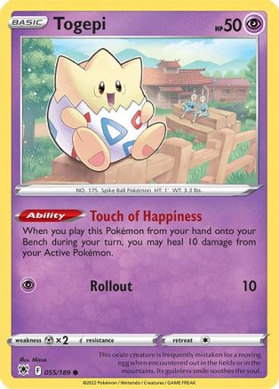 Togepi 055/189 - Reverse Holofoil Astral Radiance