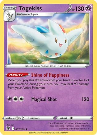 Togekiss 057/189 - Reverse Holofoil Astral Radiance