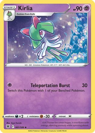 Kirlia 061/189 - Reverse Holofoil Astral Radiance